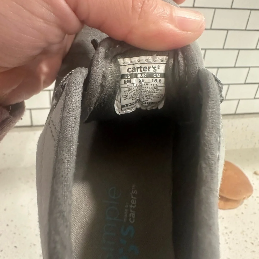 Carter's Kids Gray Boots with Black Laces